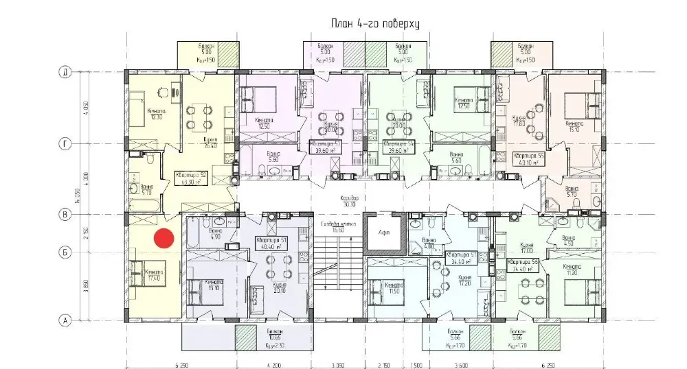 Продаж 2к Квартира 63 кв.м Богомольця 17 Ужгород - фото 20