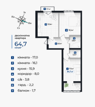 Продаж Квартира 2-кімнатна, 9/9 поверх на Молодіжна-Хоткевича Івано-Франківськ - фото 5