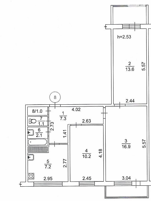 Продаж Квартира 3-кімнатна, 2/9 поверх на Героїв полку «Азов» вул., д. 28А Киев - изображение 7