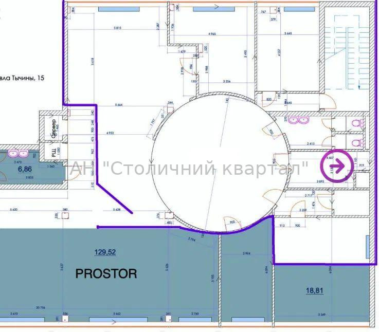 Оренда торгове приміщення на Тичини Павла пр-т, 15Е приміщень - 3, поверх - 2/2 Київ - фото 3