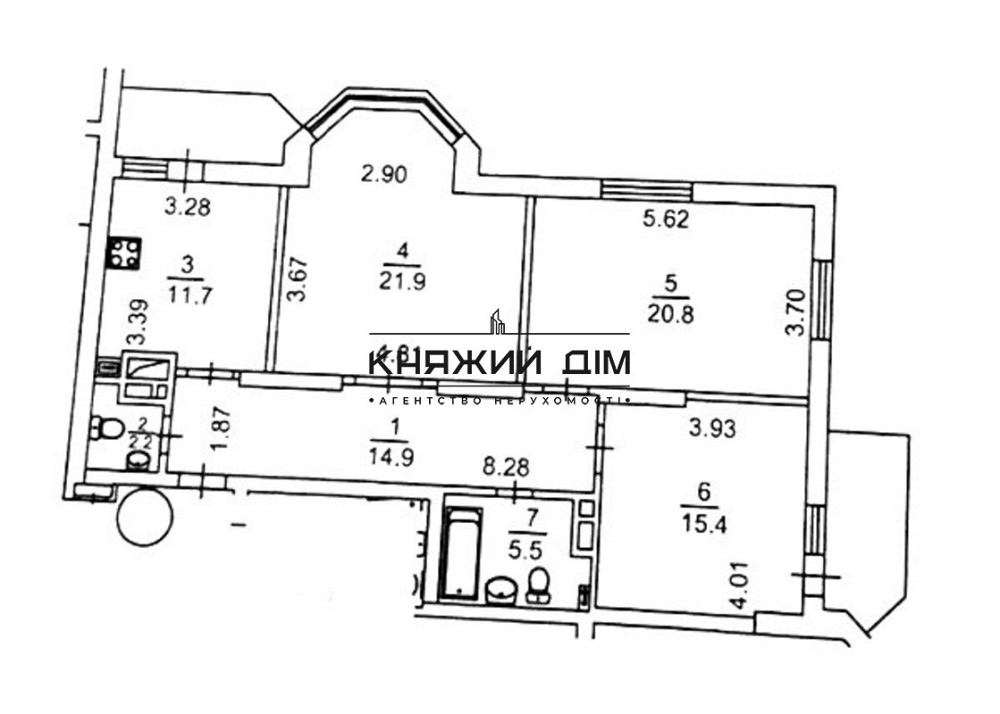 Продажа раздельной 3-х к.кв. на Троещине. № 21138903 Київ - фото 13