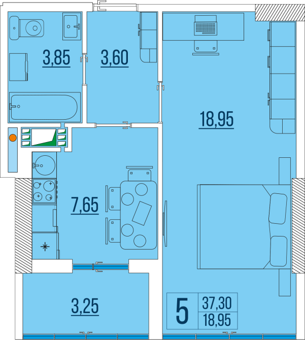 Продаж Квартира 1-кімнатна на ул. Бугаевская, 44 Odessa - photo 17