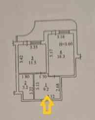 Продаж Квартира 1-кімнатна, 15/16 поверх на Небесной Сотни проспект Одесса