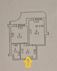 Продаж Квартира 1-кімнатна, 15/16 поверх на Небесной Сотни проспект Одеса - фото 3
