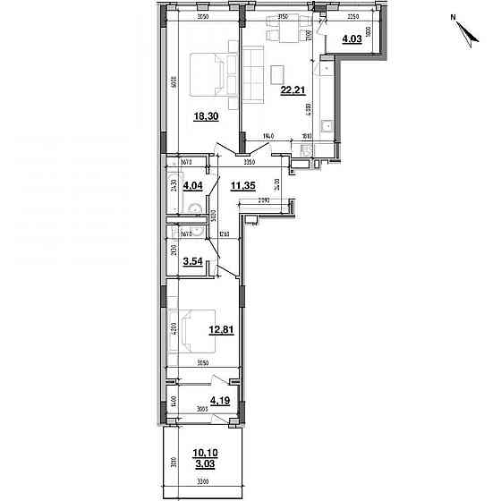 Продаж Квартира 2-кімнатна, 1/9 поверх на вул. Хмельницького Богдана Львів