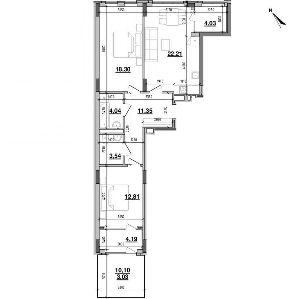 Продаж Квартира 2-кімнатна, 1/9 поверх на вул. Хмельницького Богдана Львів - фото 2