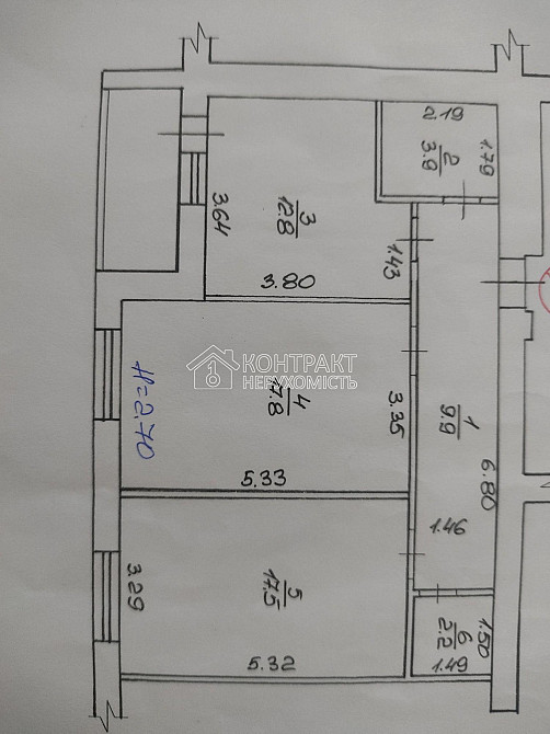 Продаж Квартира 2-кімнатна, 3/9 поверх на вул. Перемоги Харків - фото 2