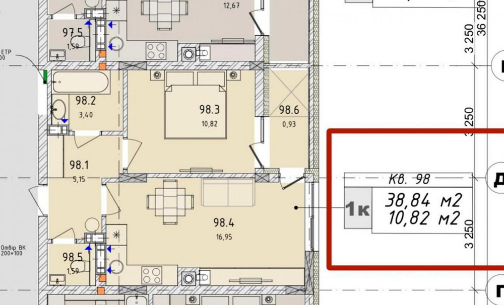 Продаж Квартира 1-кімнатна, 6/6 поверх на вул. Артищівська Городок - фото 7