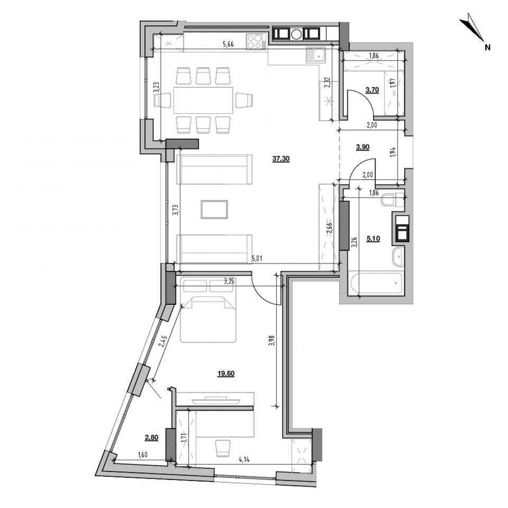 Продаж Квартира 1-кімнатна, 2/5 поверх на вул. Ярославенка Львів - фото 2