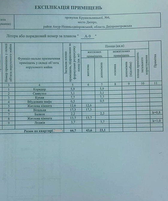 Продаж Квартира 3-кімнатна, 7/9 поверх на Крушельницкой, 6 Дніпро - фото 11