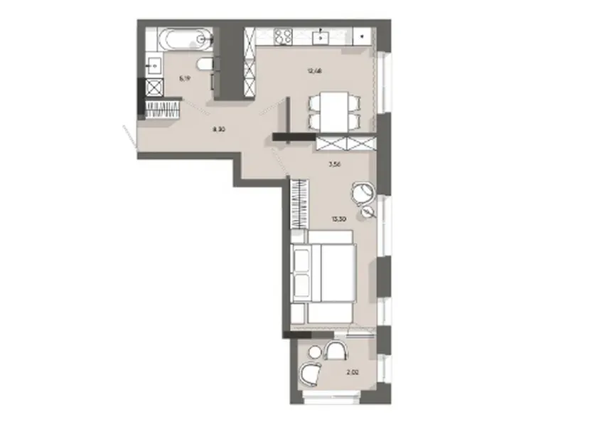 Продаж 1к Квартира 44.85 кв.м fıve address Львів - фото 1