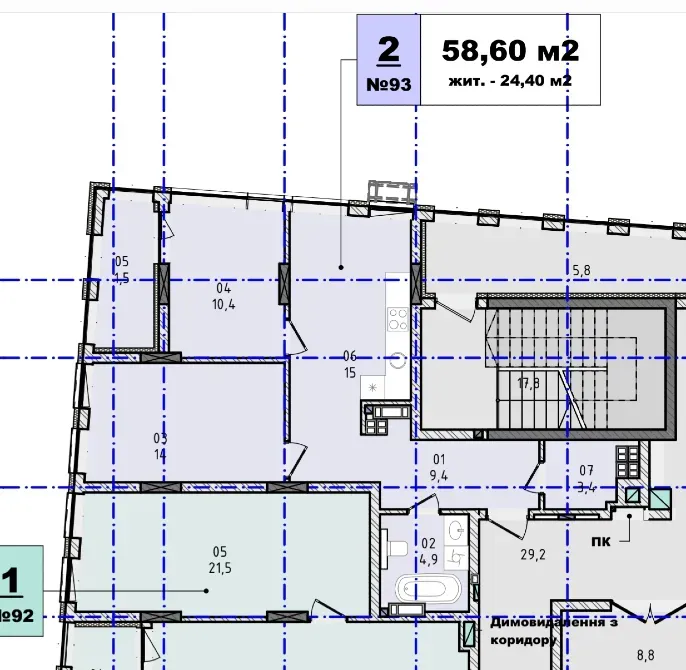 Продаж 2к Квартира 59 кв.м Капушанська 145Е Ужгород - фото 5
