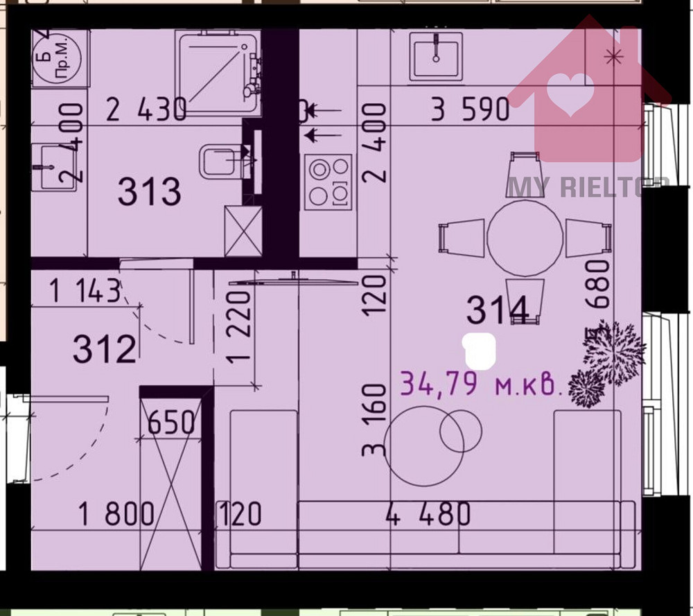 Продаж квартири - студії Uzhhorod - photo 1