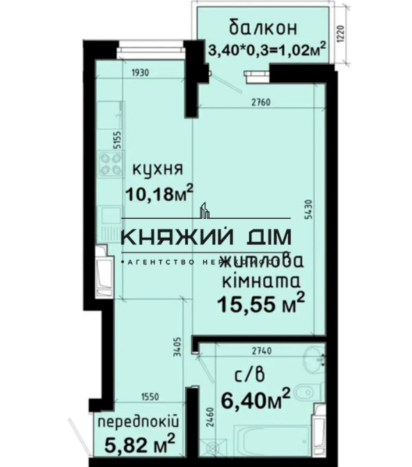 Продаж Квартира 1-кімнатна, 8/25 поверх на Академика Глушкова просп. Киев - изображение 2