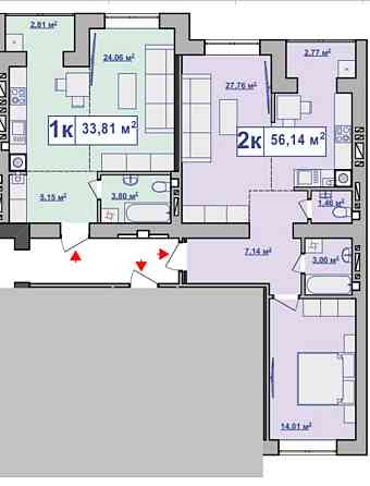 Продаж Квартира 1-кімнатна, 10/10 поверх на Чорновола Івано-Франківськ