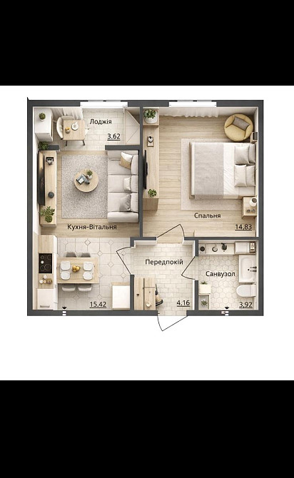 Продаж Квартира 1-кімнатна, 15/21 поверх на Максимовича Михайла вул., д. 24 Київ - фото 2