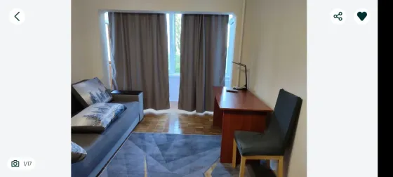 Cozy 1-room apartment for rent in Rusanivka. Address Rusanivskyi Boulevard 9 Kiev