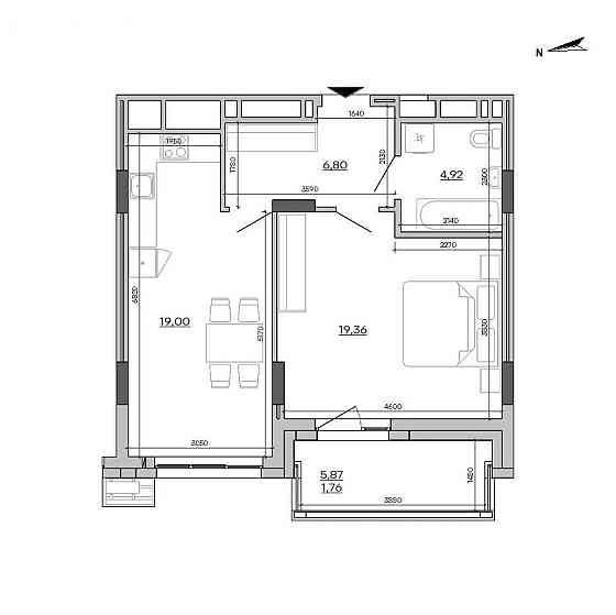 Продаж 1к Квартира 51.68 кв.м Промислова вул. L'viv