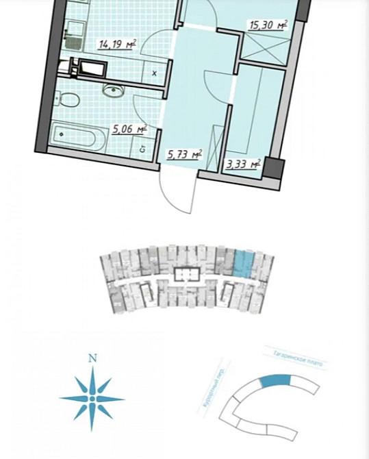 Продаж Квартира 1-кімнатна, 10/19 поверх на Курортный ул. Одеса - фото 3