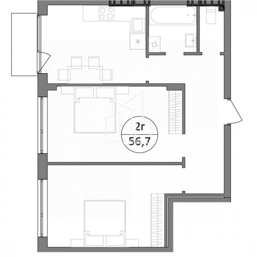 Продаж 1к квартири 56.7 кв. м Брюховичі (Перемишлянський район) - фото 3