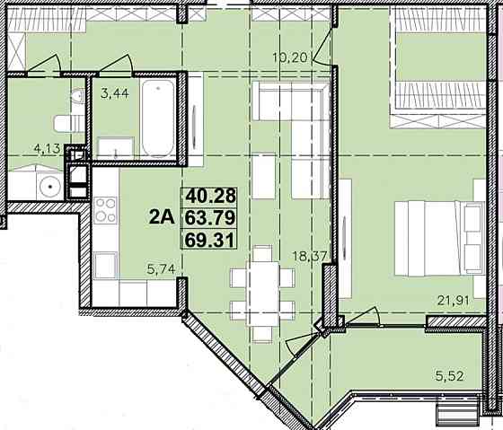 Продаж Квартира 2-кімнатна, 1/24 поверх на Ивана Франко ул. Odessa
