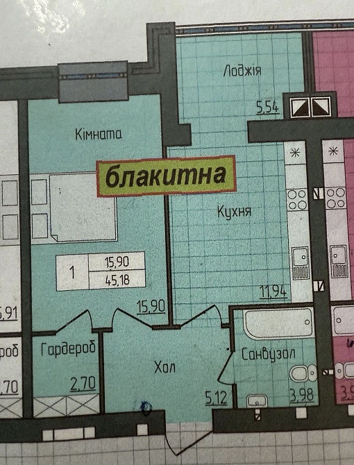 Продаж 1к Квартира 45 кв.м Домбровського 3-д Zhytomyr - photo 1