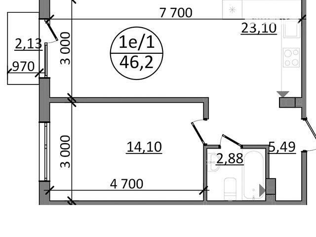 Продаж 1к Квартира 46 кв.м Бічна Зелена Басовка - изображение 2