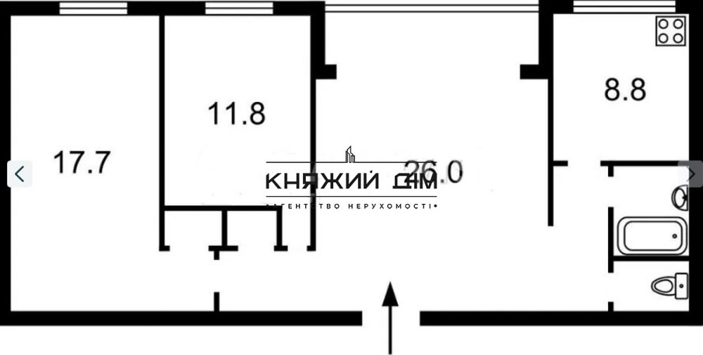 3-кімнатна квартира в центрі біля м. Золоті Ворота. Вул. Володимирська 51/53. Код: 21144737 Киев - изображение 11