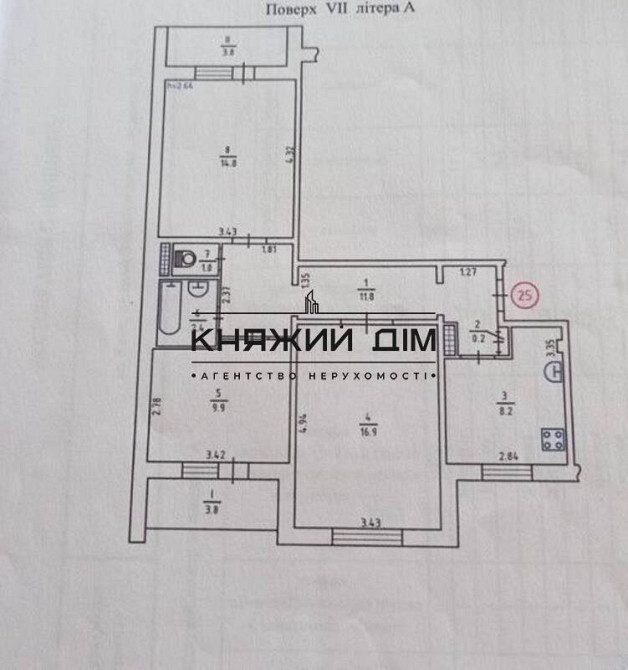 Продаж Квартира 3-кімнатна, 7/9 поверх на Здолбуновская ул. Киев - изображение 9