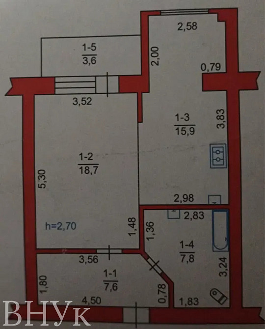 Продаж Квартира 1-кімнатна, 2/9 поверх на Дмитра Іващенка (Срібних Лелек) Луцьк - фото 18