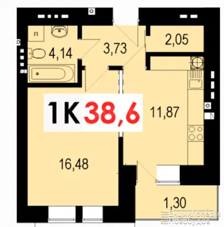 For sale 1-room Apartment 38.6 sq.m Стожари Ivano-Frankivs'k