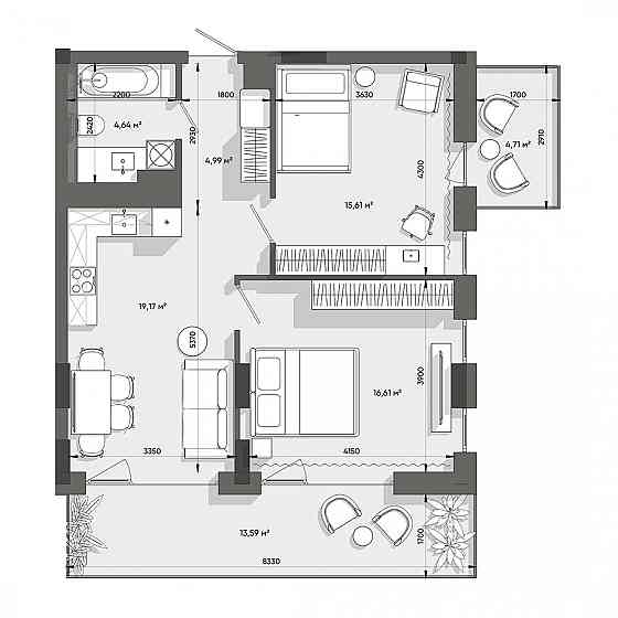 Продаж Квартира 2-кімнатна, 7/8 поверх на вул. Ленона Джона L'viv