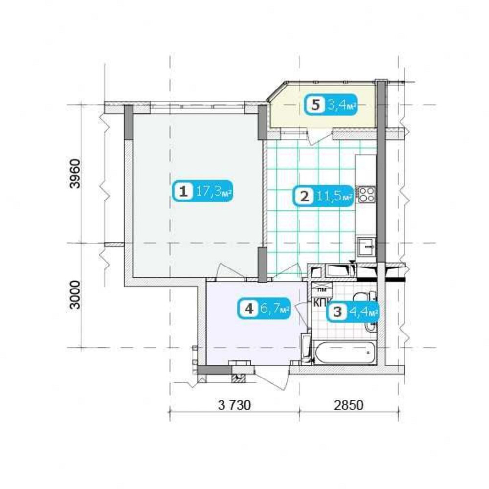 Продаж Квартира 1-кімнатна, 23/25 поверх на Воскресенська, 16В Київ - фото 10
