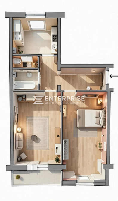 Продаж Квартира 2-кімнатна, 5/9 поверх на вул. Берестейський Киев - изображение 8