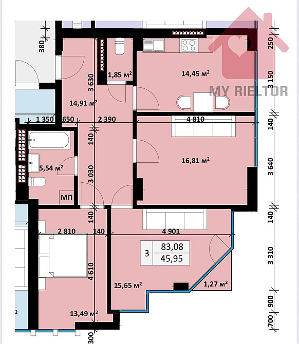 Продаж Квартира 3-кімнатна, 5/11 поверх Ужгород - фото 8