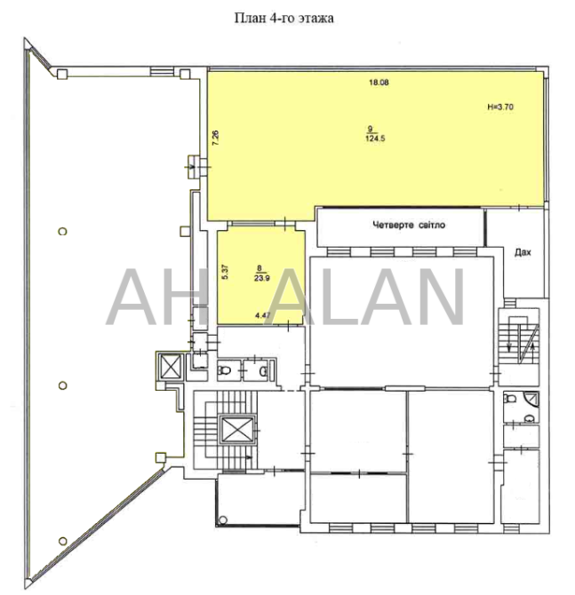 Оренда офісне приміщення на Володимирська вул., 77А приміщень - 2, поверх - 4/4 Київ - фото 9