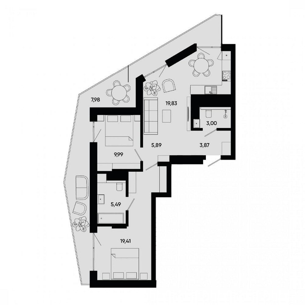 Продаж Квартира 2-кімнатна, 2/8 поверх на вул. Малоголосківська Львов - изображение 2