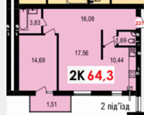 Продаж Квартира 2-кімнатна, 4/5 поверх на 24 серпня Krykhivtsi