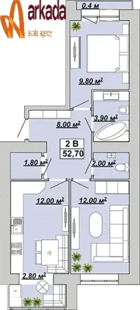Two-room apartment in the residential complex Knyaginyn, Syrets Ivano-Frankivs'k - photo 1