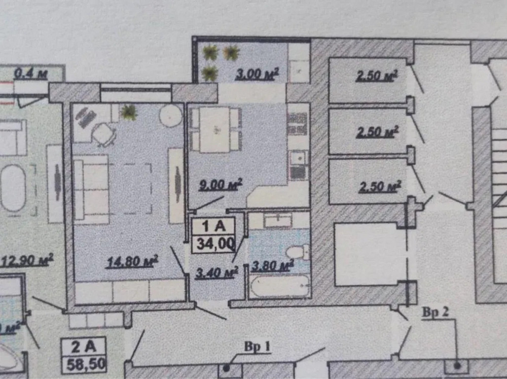 Продаж Квартира 1-кімнатна, 13/15 поверх на вул. Княгинин Ивано-Франковск - изображение 2