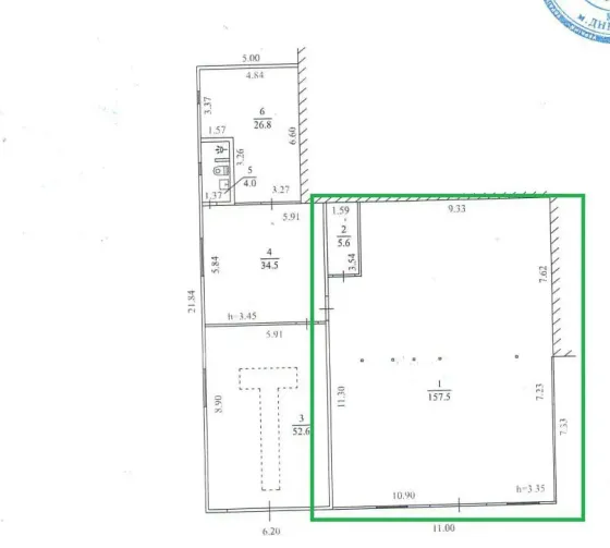 For rent Warehouse / Hangar area 163 sq.m  Dnipro Пр Богдана Хмельницького Dnipro