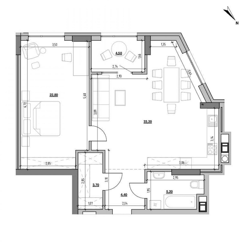 Продаж Квартира 1-кімнатна, 2/5 поверх на вул. Ярославенка Львів - фото 2