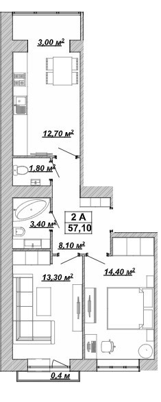Продаж Квартира 2-кімнатна, 12/14 поверх на Княгинин вул., 44 Івано-Франківськ - фото 5