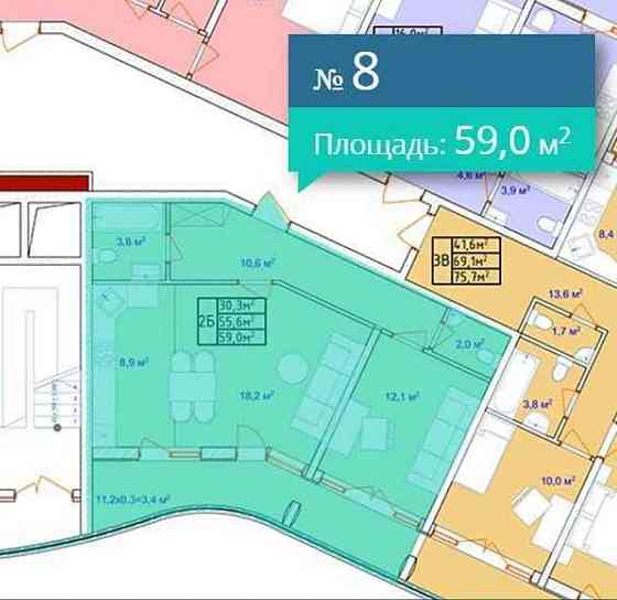 Продам 2х кімн квартиру в ЖК Аквамарин Odessa
