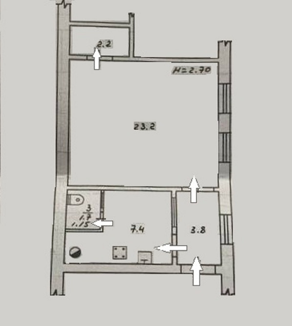Продаж Квартира 1-кімнатна на ул. Ришельевская, 72 Одесса - изображение 9
