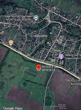 Продаж земельної ділянки 1.4 га на Станишівка Житомир