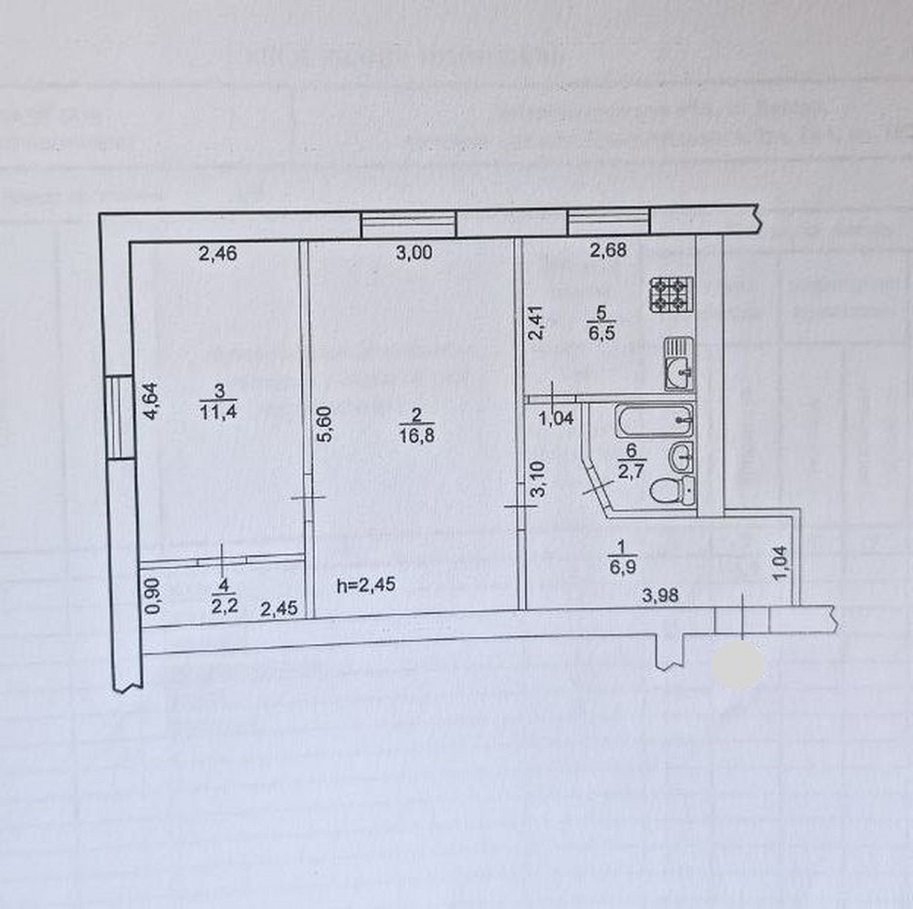 Продаж Квартира 2-кімнатна, 1/5 поверх на Хмельницкого пр., 20А Дніпро - фото 12