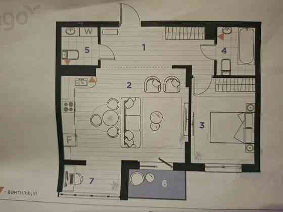 Продаж Квартира 2-кімнатна, 7/12 поверх на вул. Ленкавського Івано-Франківськ