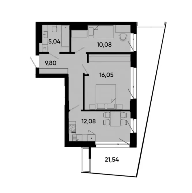 Продаж 2к Квартира 59.51 кв.м Lennona resıdents Львів - фото 5