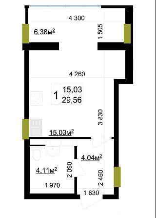 Продаж 1к Квартира 30 кв.м проспект Незалежності 29 Zhytomyr
